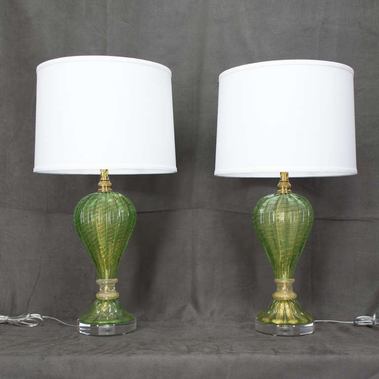 Pair of Italian Murano Glass Lamp 6