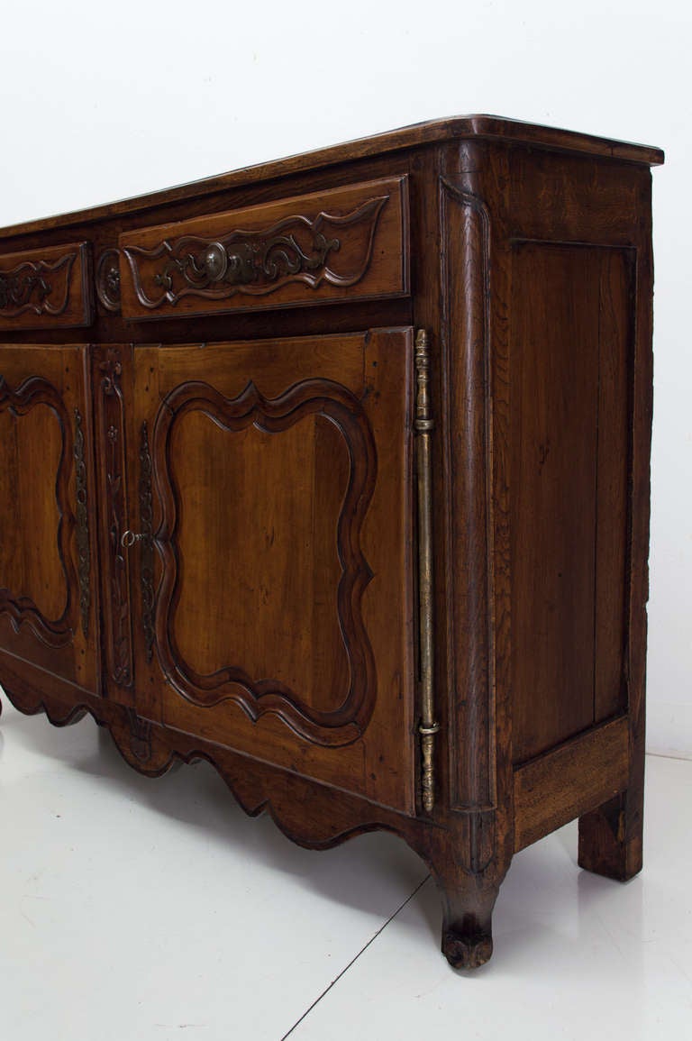 18th c. French Louis XV Carved Buffet or Sideboard 2