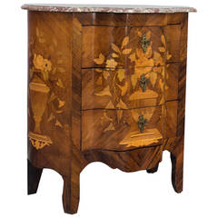 19th Century Dutch Marquetry Commode or Chest of Drawers
