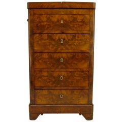 Antique French Restauration Gentleman Chest of Drawers