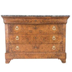 19th c. French Louis-Philippe Commode or Chest of Drawers