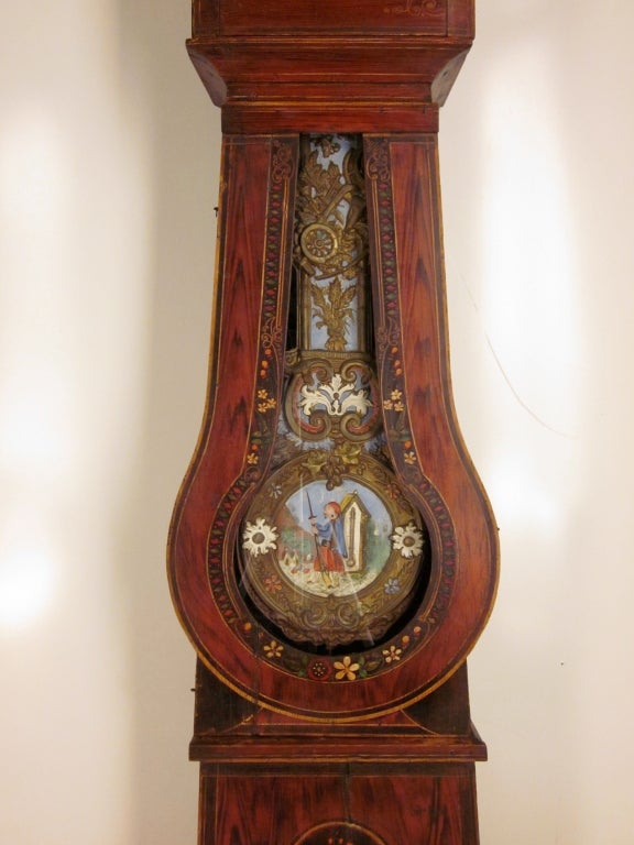 19th Century 19th c. French Country Tall Case Clock or Comtoise