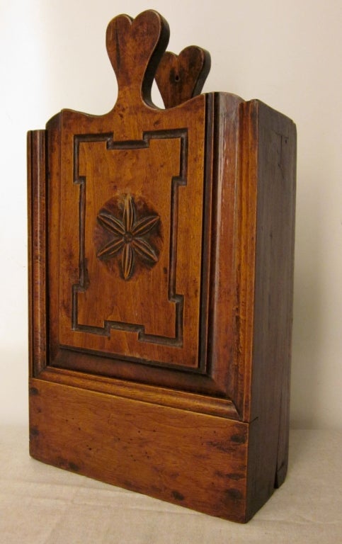 French Provencal Walnut Fariniere or Flour Box