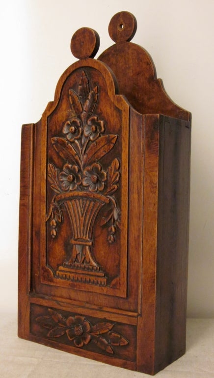 19th Century French Provencal Walnut Fariniere or Flour Box