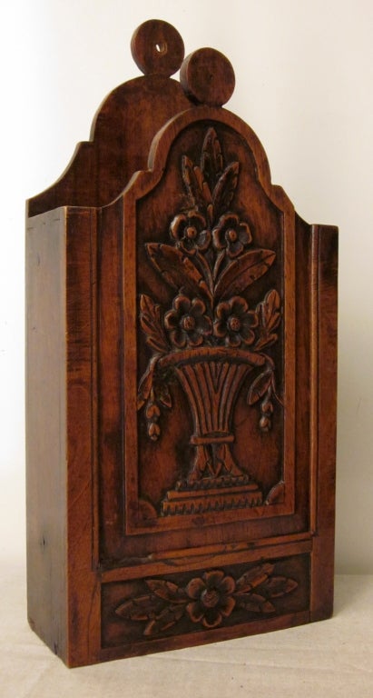 French Provencal Walnut Fariniere or Flour Box 1