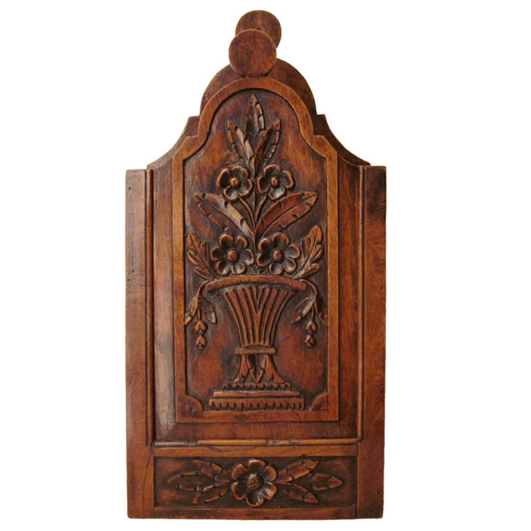 French Provencal Walnut Fariniere or Flour Box
