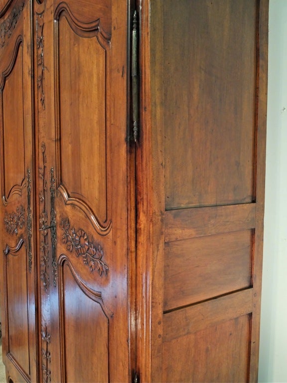 18th c. French Period Louis XV Provencal Bridal Armoire In Excellent Condition In Winter Park, FL