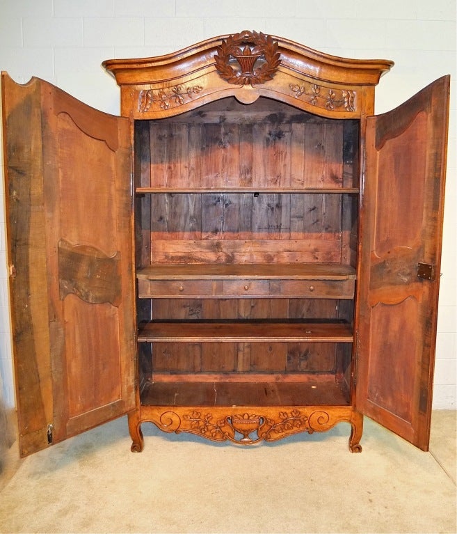 18th Century and Earlier 18th c. French Period Louis XV Provencal Bridal Armoire