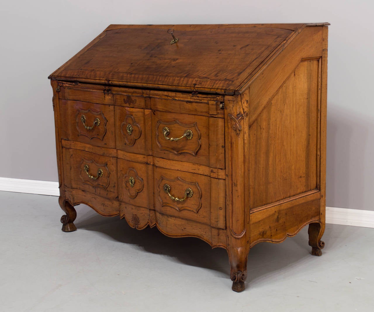 18th Century Louis XV Scriban or Slant Front Desk 1