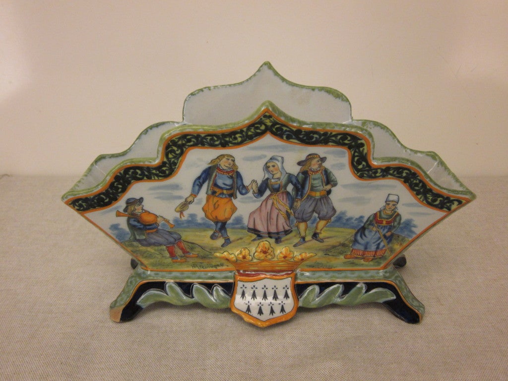 Faience francese Quimper Jardiniere