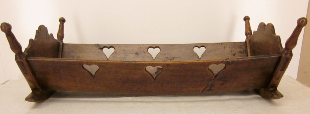 French Provincial Walnut Baby Crib