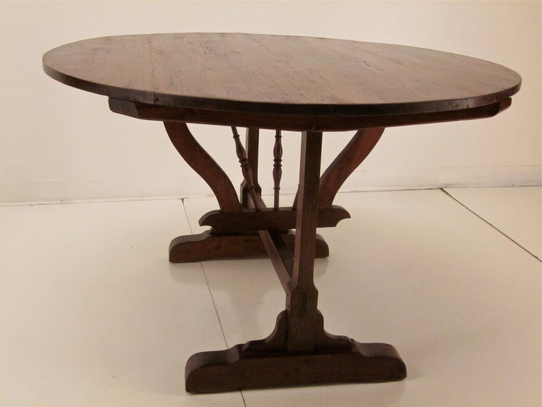 19th c. French Wine Tasting Table or Tilt Top Table