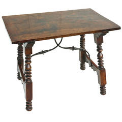 18th Century Spanish Walnut Table or Desk