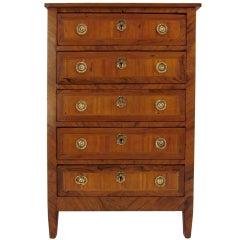 A Louis XVI Style Chiffonier or Small Chest of drawers