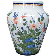 French Faience of Desvres, Vase, signed