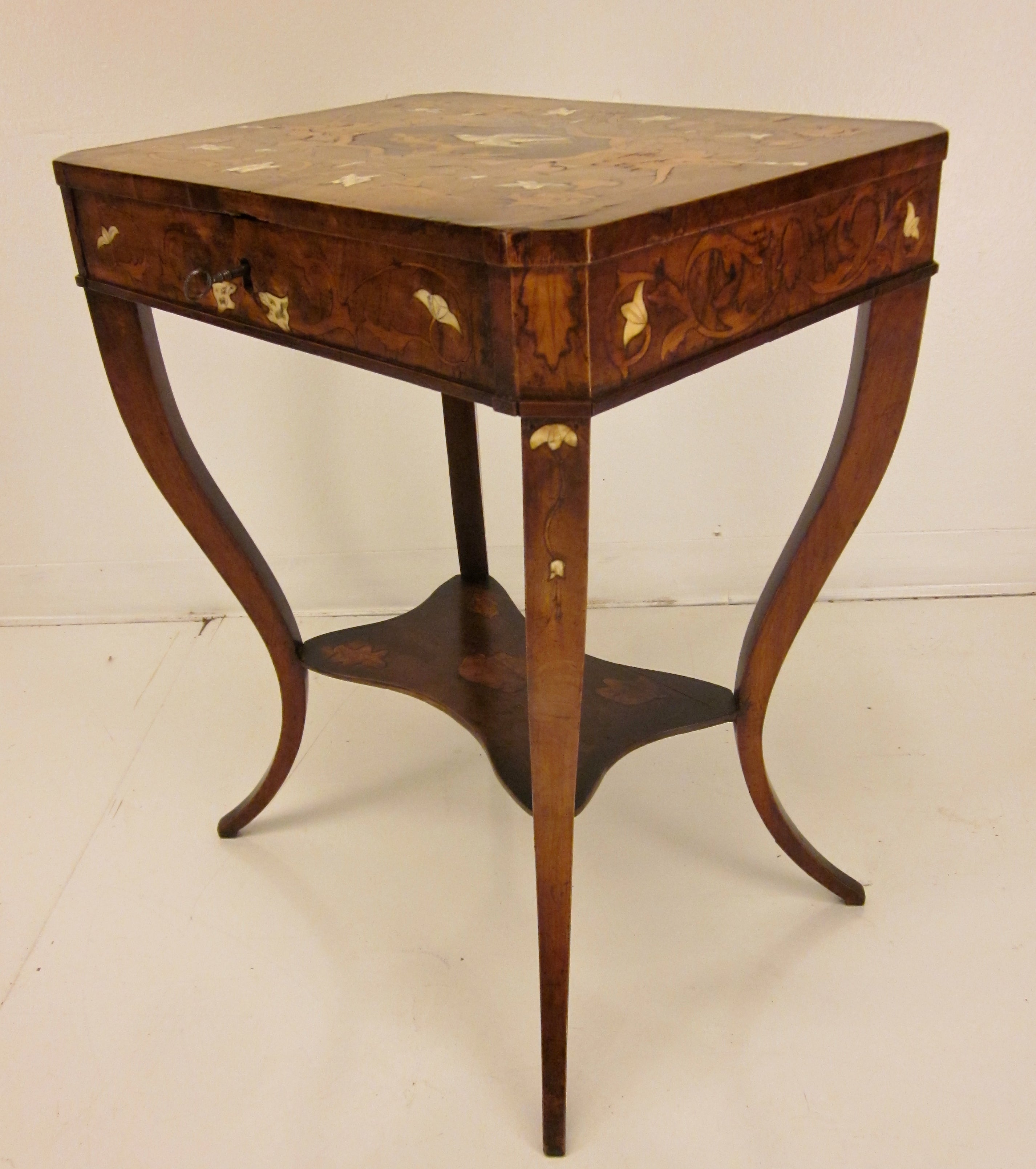 19th Century Italian Marquetry Side Table