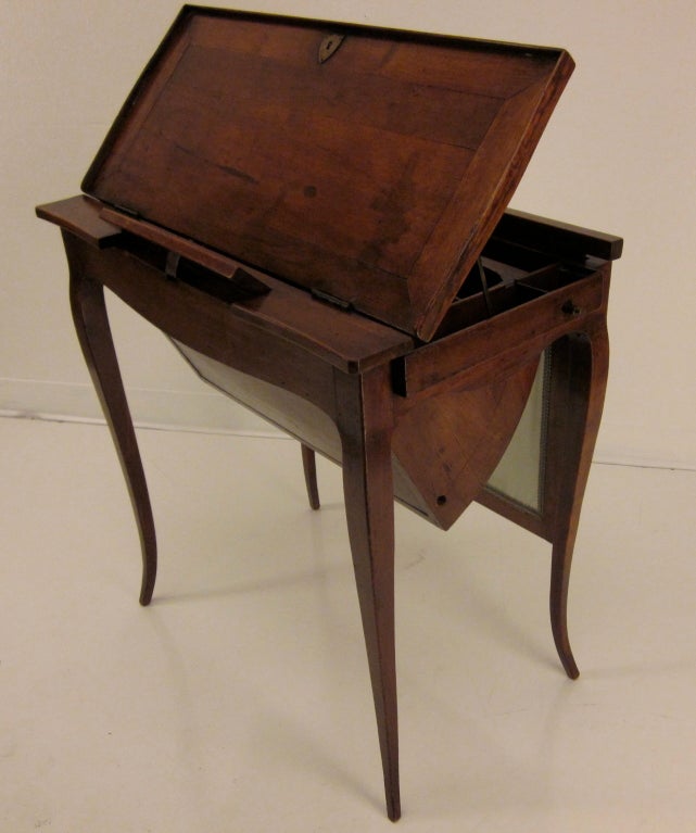 Louis XV Style Walnut Metamorphic Side Table - Desk.