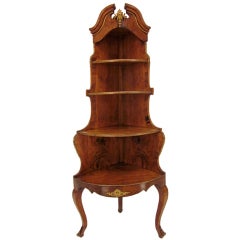 19th c. Louis XV Style Rocco Corner Shelf