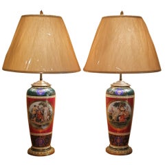 Vintage Pair of Bohemian Lamps