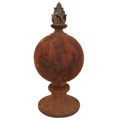 Vintage French Cast Iron Flame