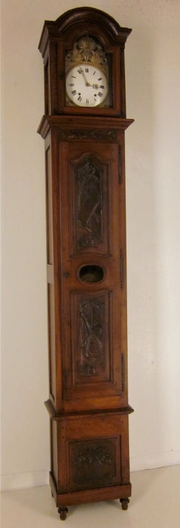 French 18th c. Tall Case Clock with Morbier Movement 1