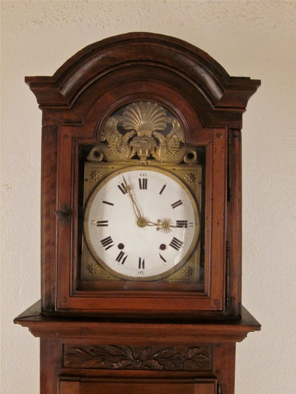French 18th c. Tall Case Clock with Morbier Movement 2