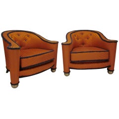 Pair of Mid Century Modern Arm Chairs.