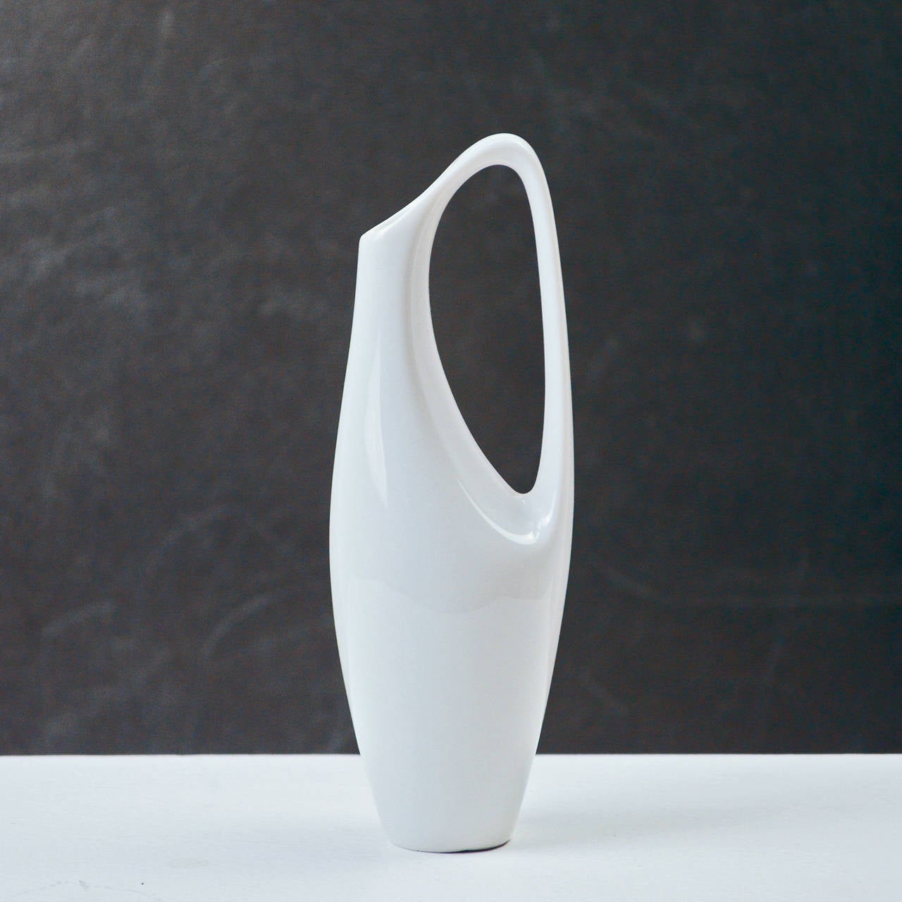 delicate white porcelain vase by Hans Wohlrab for Rosenthal Germany, signed