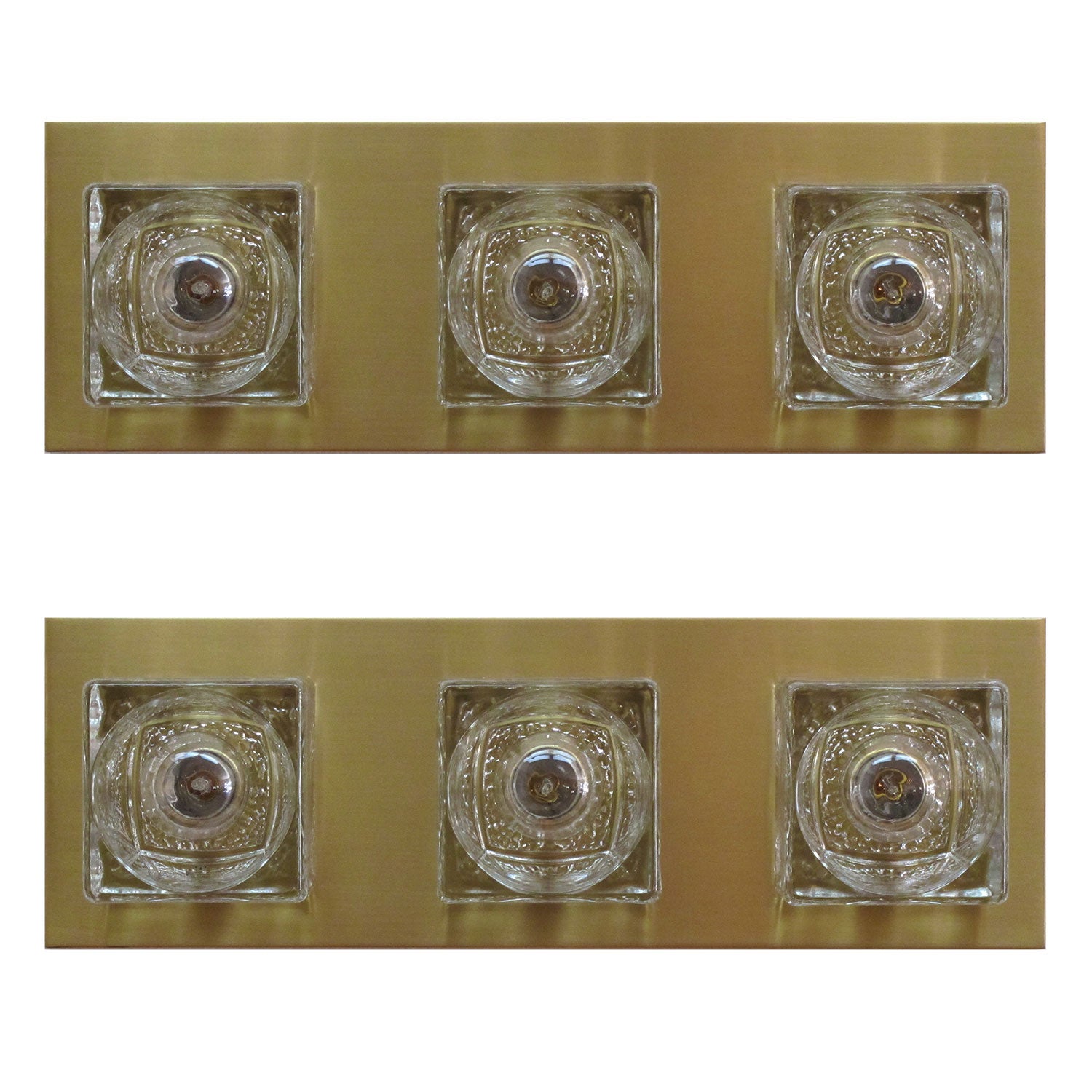 Pair of Cubic Wall Lights by Peill 
Putzler