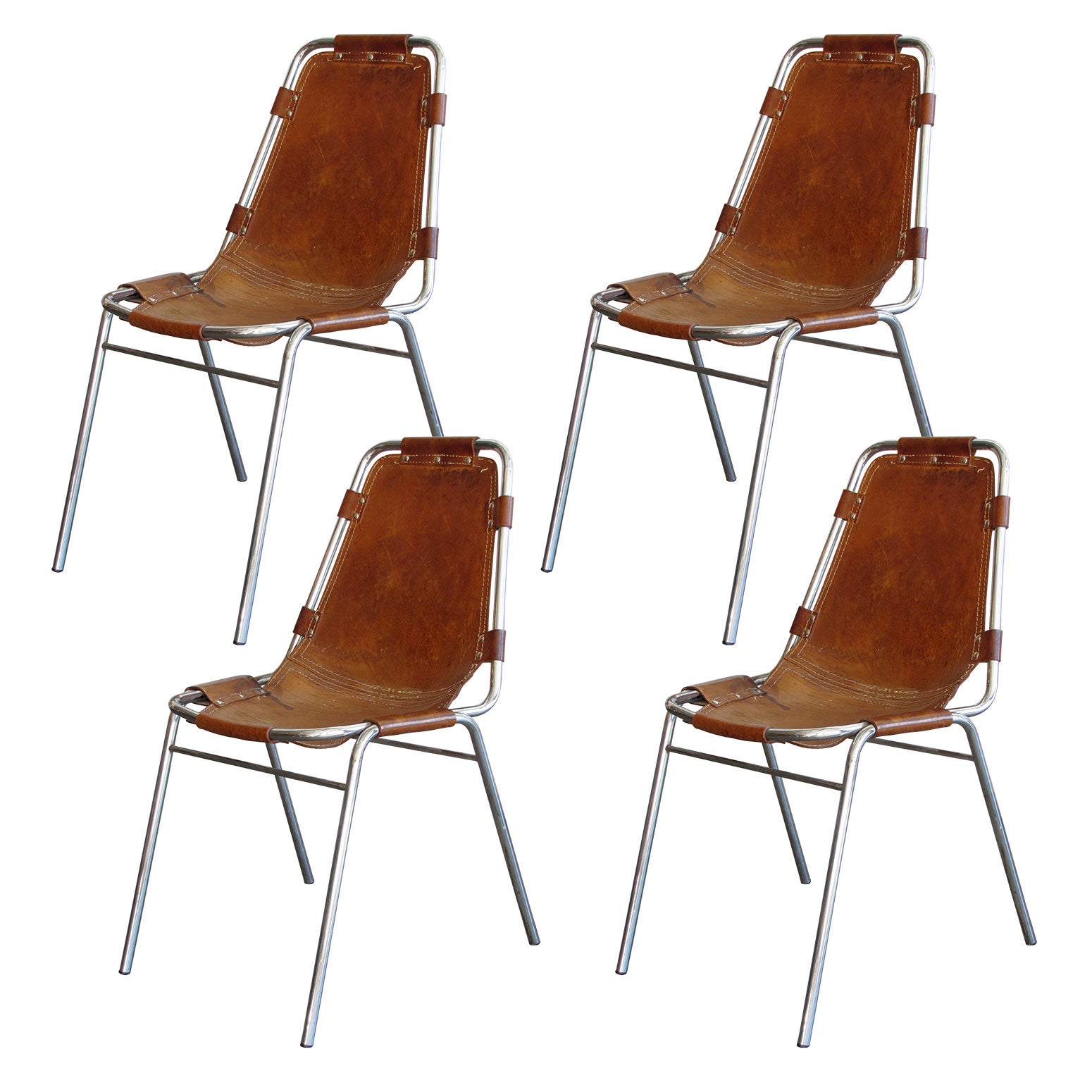 Set of 4 Charlotte Perriand “Les Arc” Chairs