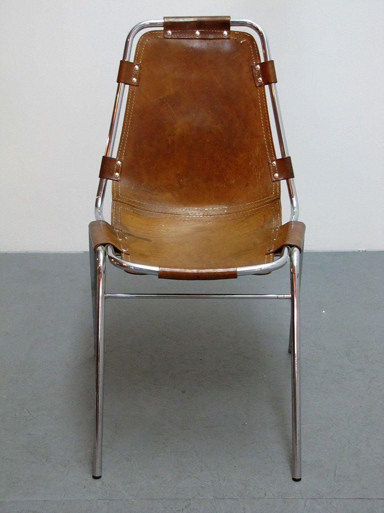 Mid-20th Century Set of 4 Charlotte Perriand “Les Arc” Chairs