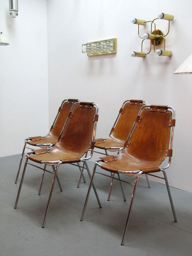 Set of 4 Charlotte Perriand “Les Arc” Chairs 4