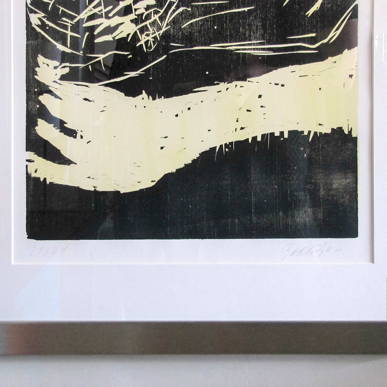 Georg Baselitz Wood Cut 'The Hand' In Excellent Condition In Los Angeles, CA