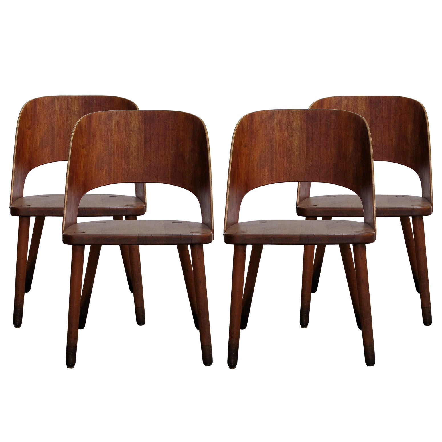Set of Four Danish Teak Chairs at 1stDibs