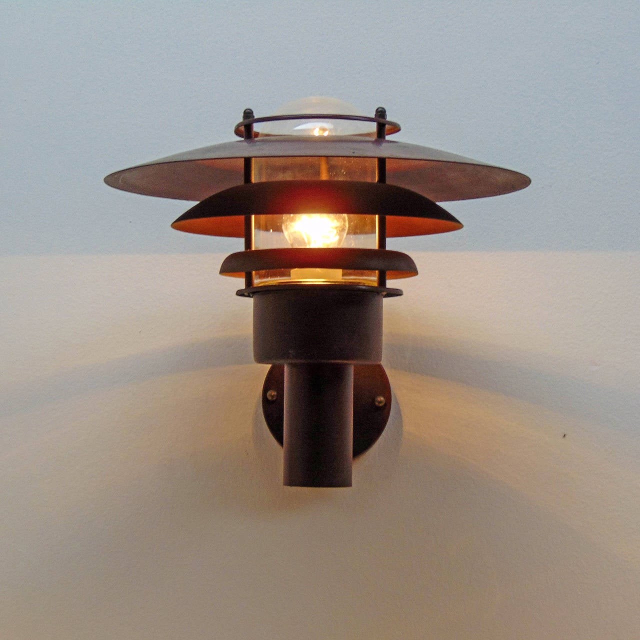 Mid-20th Century Pair of Danish Outdoor Wall Lights by Nordlux