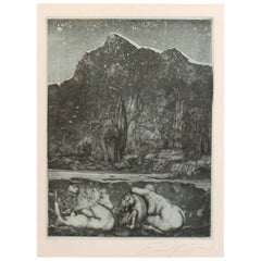 Ernst Fuchs 'Under the Snow Lilith' Print