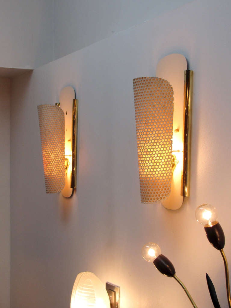 Pair of French Wall Lights by Lunel at 1stdibs