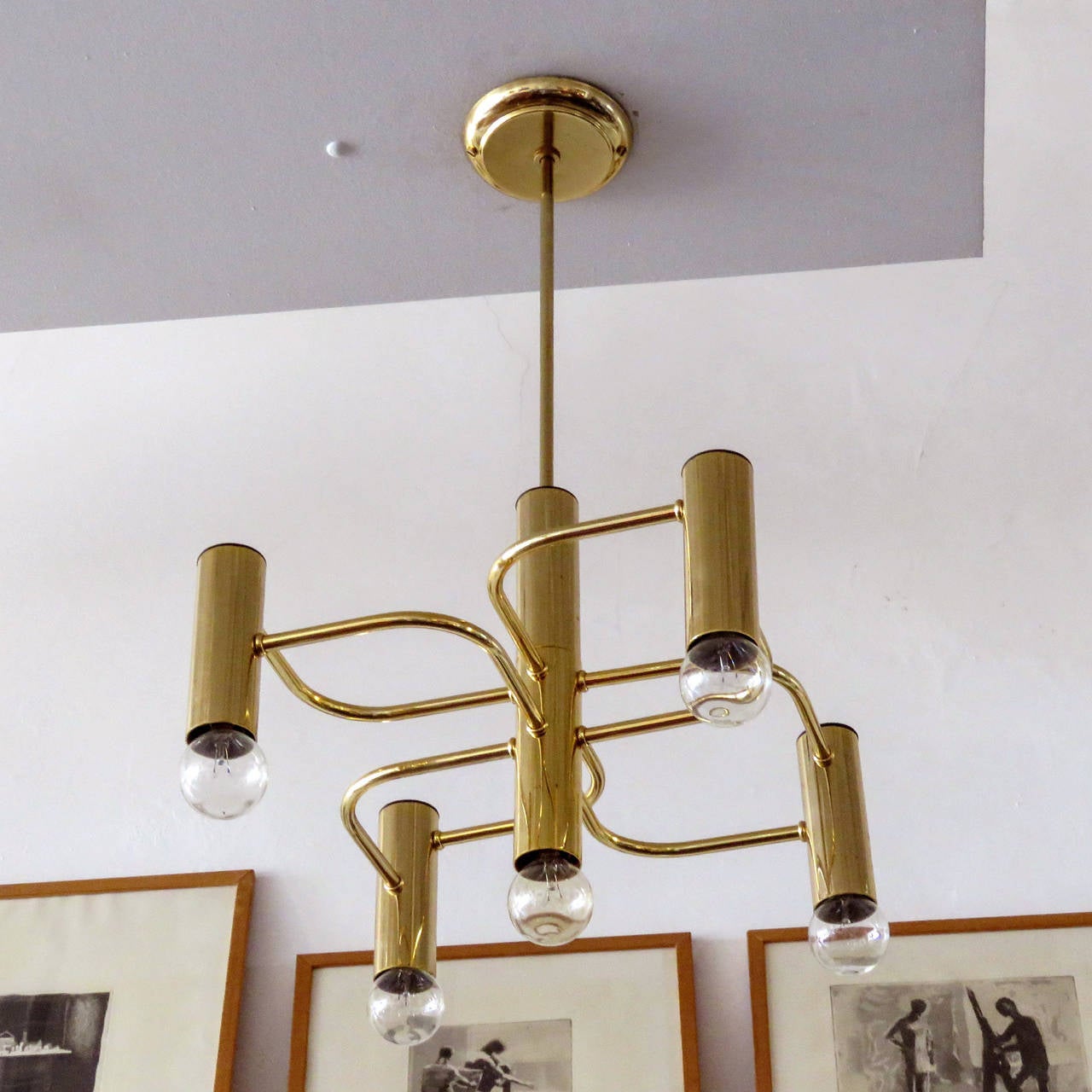 French Boulanger Brass Chandelier