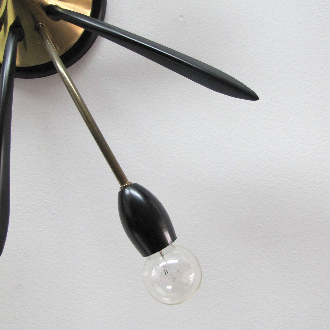 Enameled Two Six-Arm Sputnik Lights