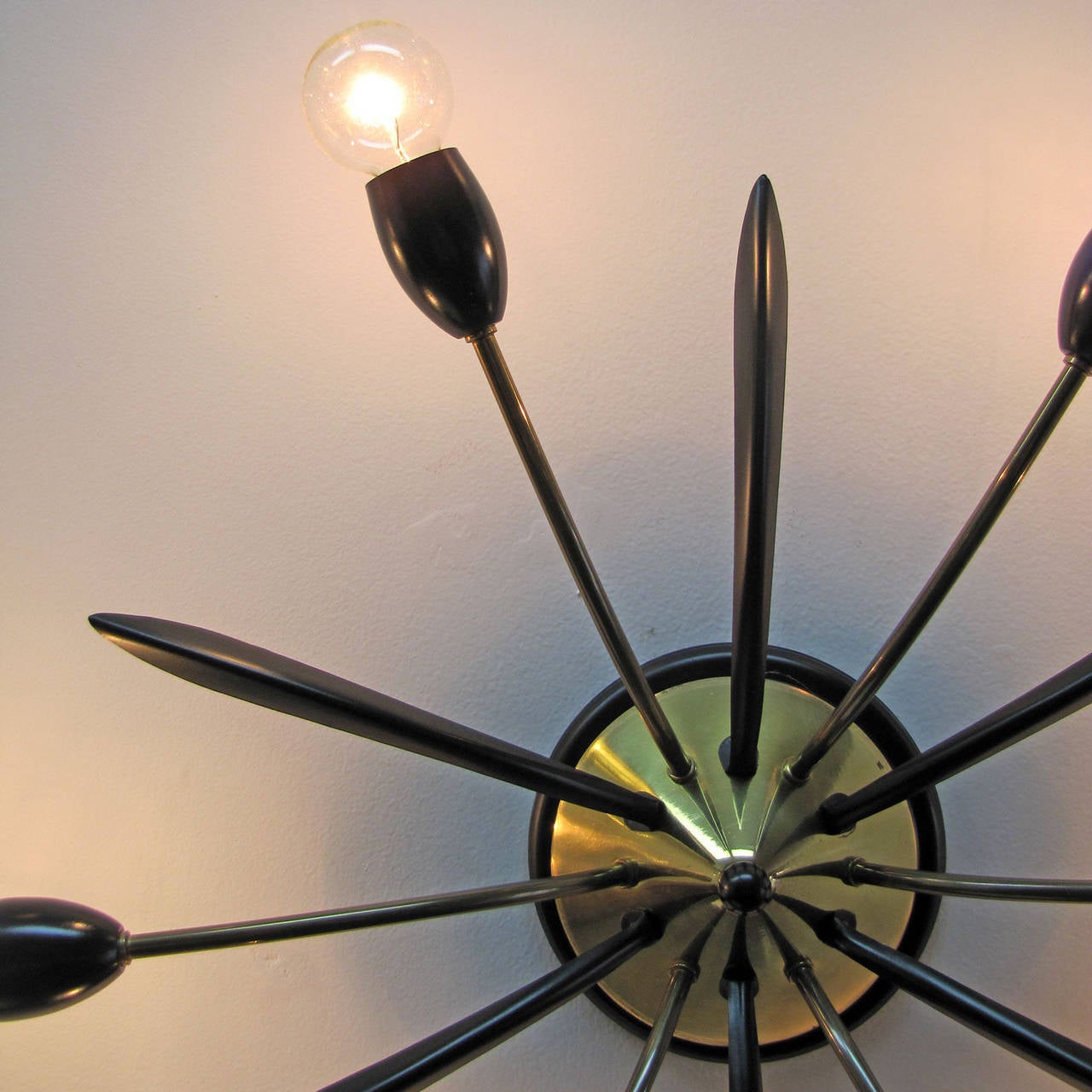 Two Six-Arm Sputnik Lights In Excellent Condition In Los Angeles, CA