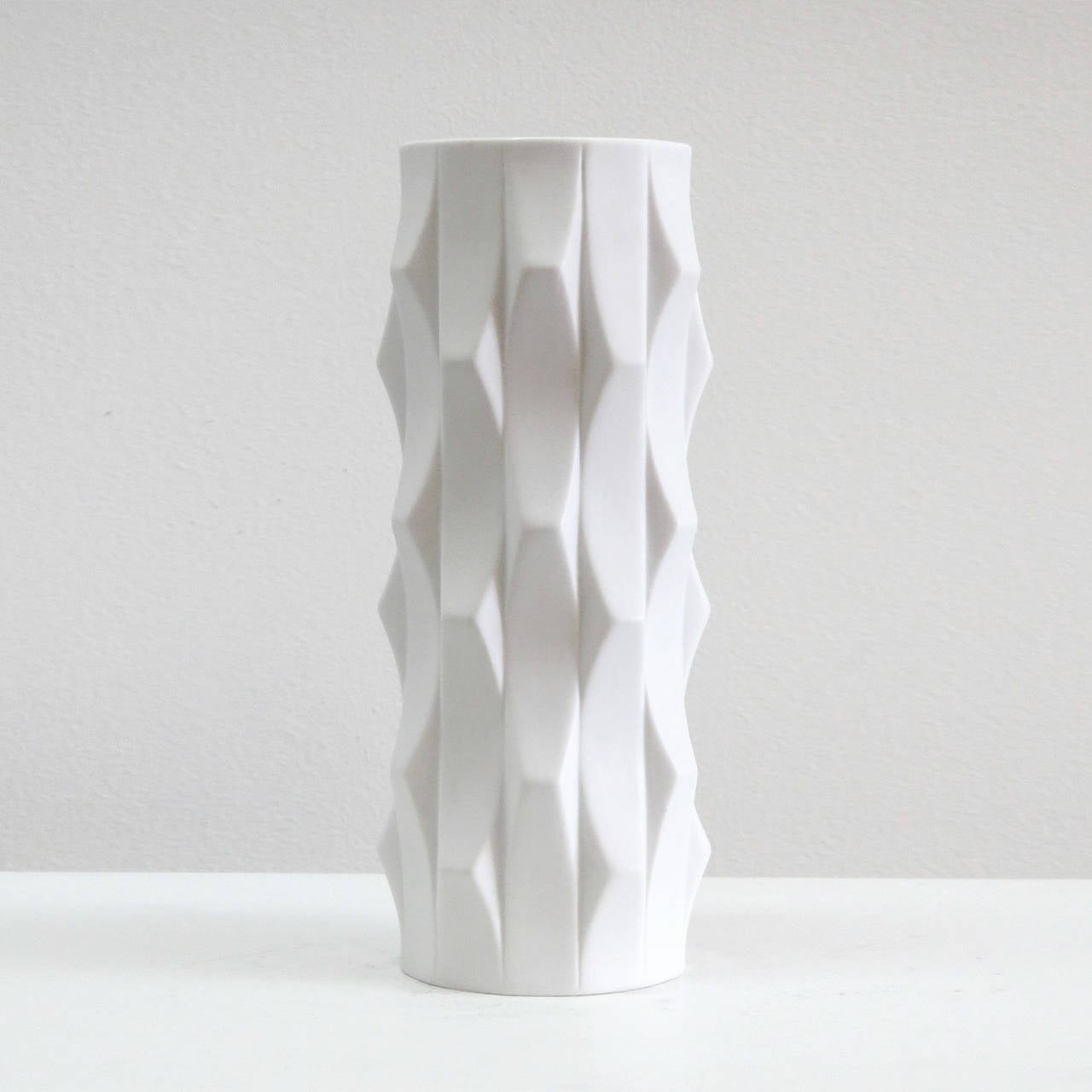 sculptural porcelain vase by Heinrich Fuchs for Hutschenreuther, released between 1968 and 1970, large version model 5090/29, matte exterior, gloss interior, marked
