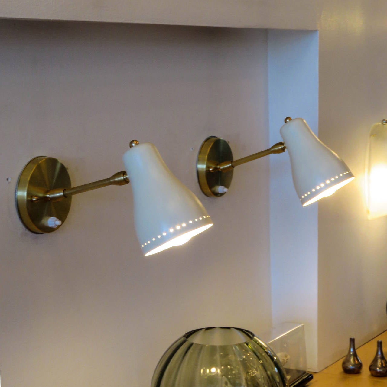 Petite French Wall Lights, 1950s 4