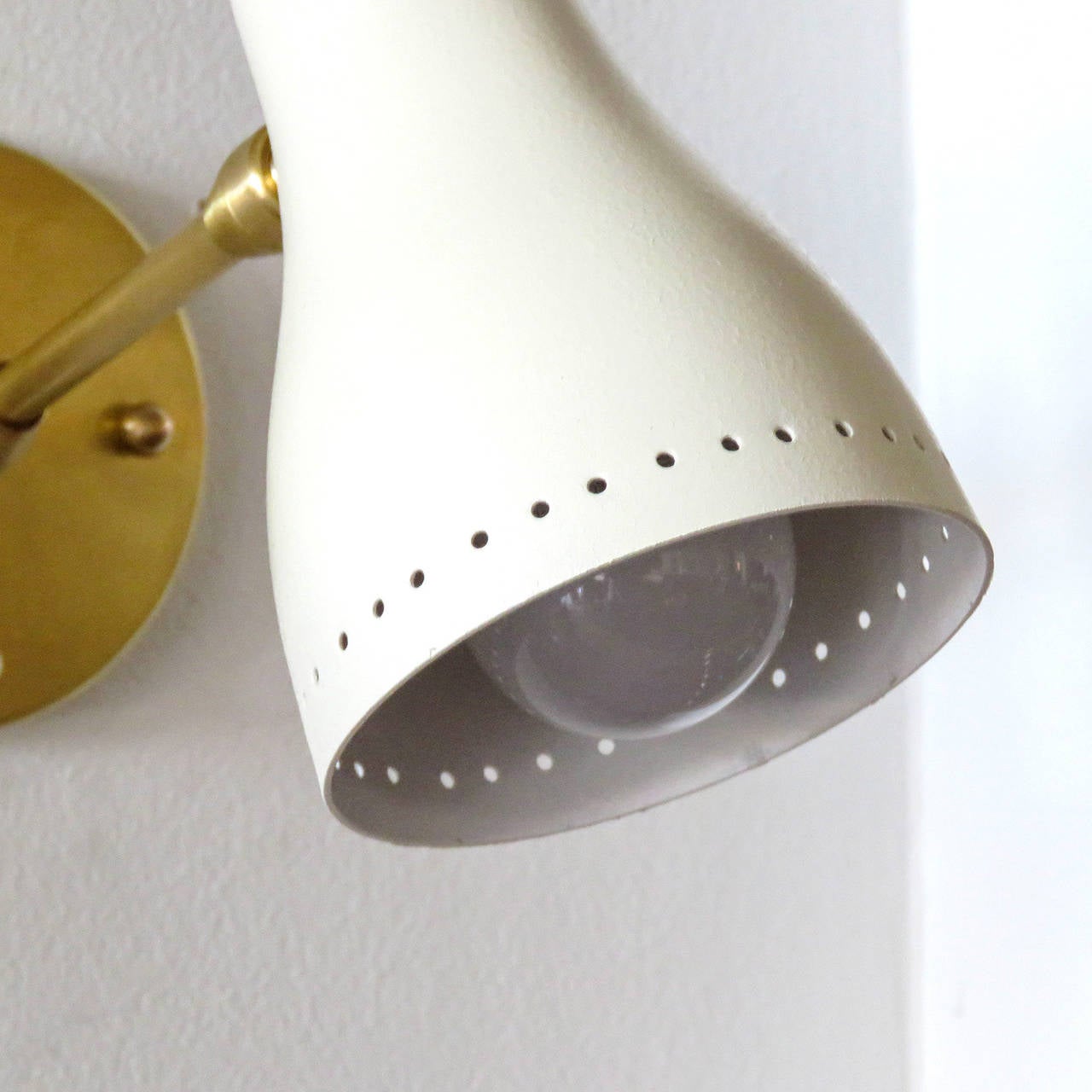 Brass Petite French Wall Lights, 1950s
