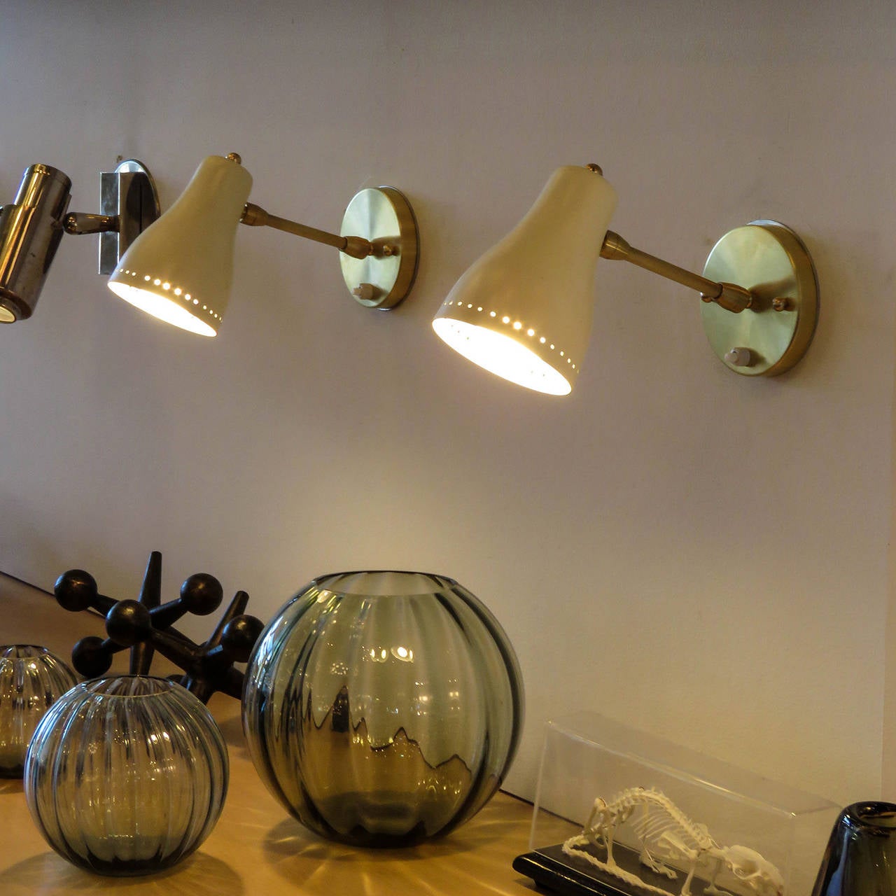 Petite French Wall Lights, 1950s 3