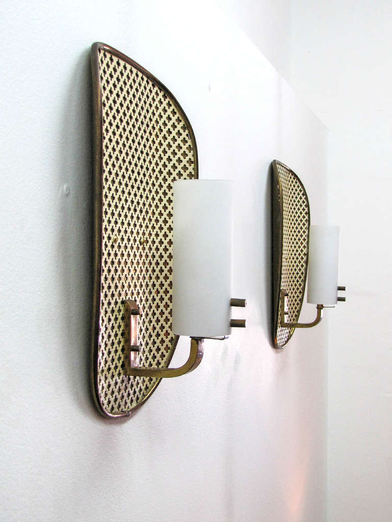 Brass French Perforated Wall Lights
