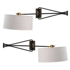 Pair of French Swing Arm Sconces