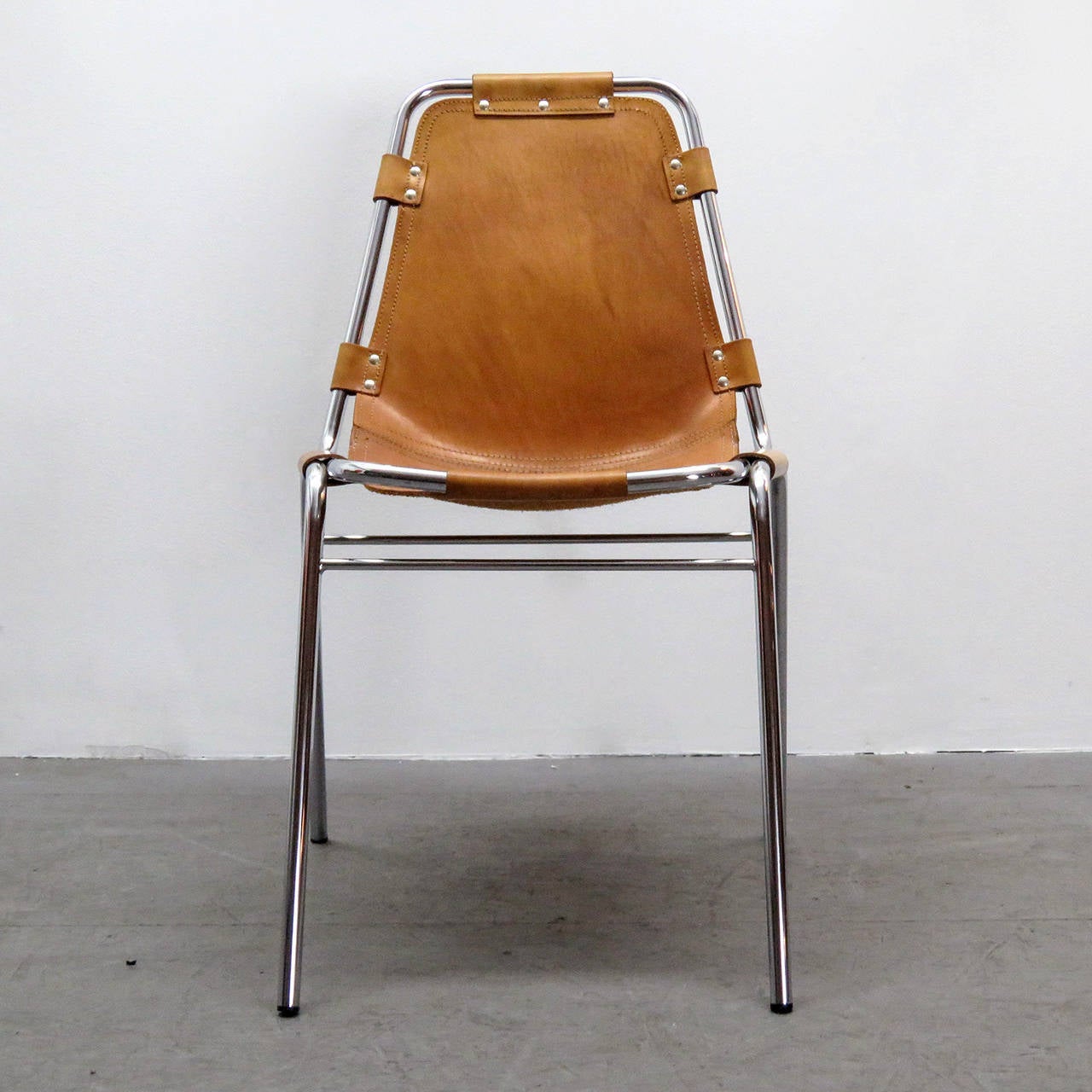 Set of Four Charlotte Perriand Stacking Chairs Les Arcs, France, 1960