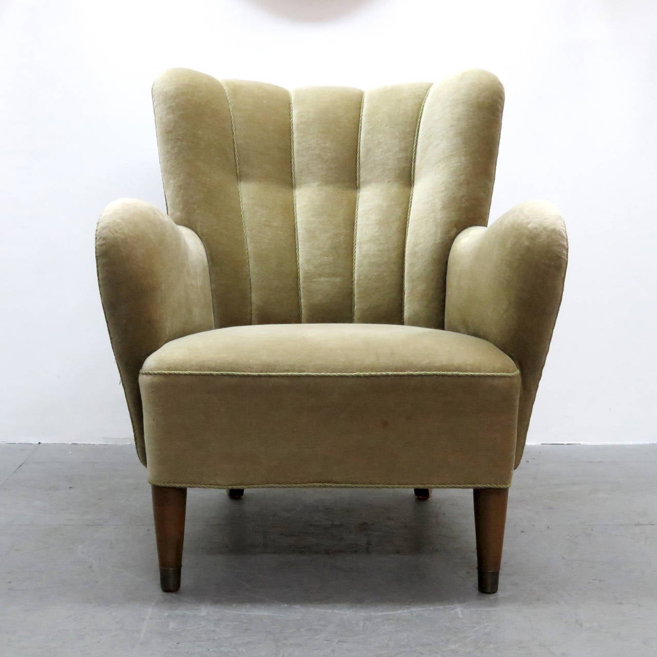 Danish Mohair Club Chair, 1950 In Excellent Condition In Los Angeles, CA