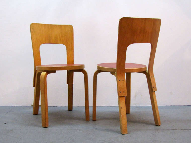 Set of Six Alvar Aalto Chairs In Good Condition In Los Angeles, CA