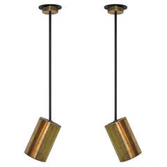 Pair of French Parscot Pendant Lights